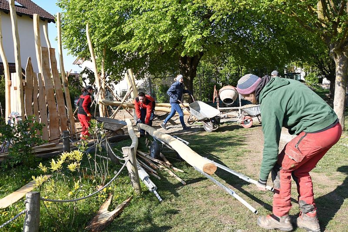 Ein einzigartiger pädagogischer Spielraum ist der Garten des Schutzengelkindergartens Hepberg 